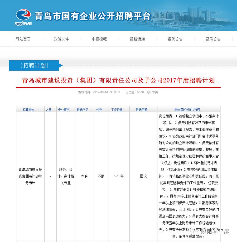 山东青岛最新招聘信息汇总